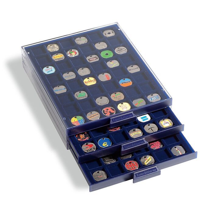 coin box SMART, with 48 square compartments up to 24 mm Ø