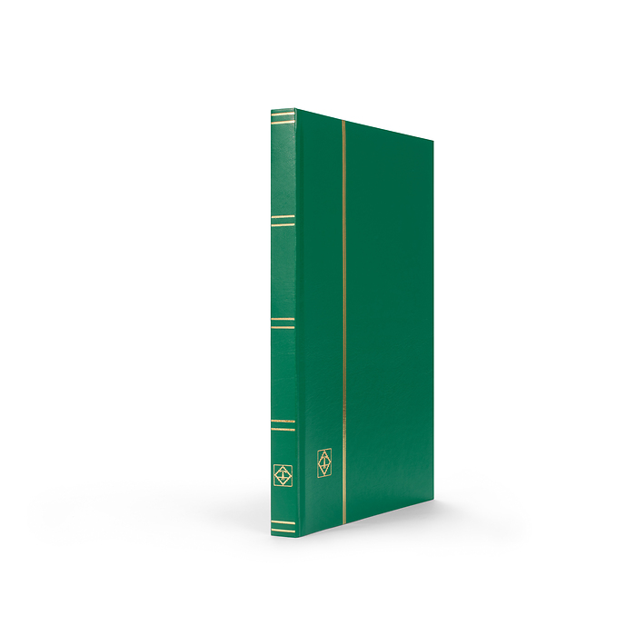 Stockbook BASIC, DIN A4, 32 black pages, non-padded cover, green