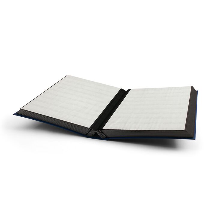 Stockbook BASIC, DIN A4, 64 black pages, non-padded cover, blue