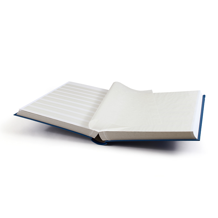 Stockbook BASIC, DIN A4, 64 white pages, non-padded cover, blue