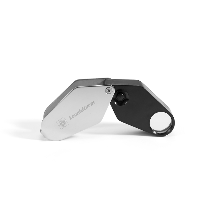 LED Folding Magnifier, 10x magnification, black, Ø 18 mm