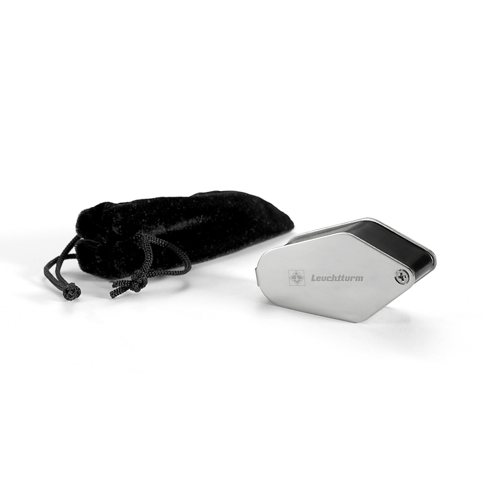LED Folding Magnifier, 10x magnification, black, Ø 18 mm