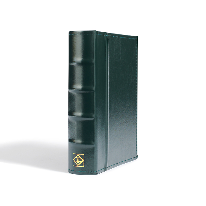 Postcard album with 50 clear pockets, green