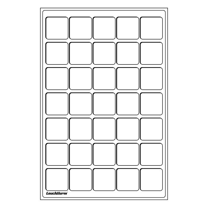 coin trays L for 35 coins up to 39 mm Ø, blue