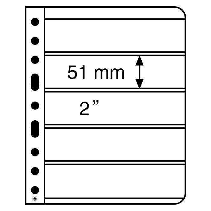 plastic pockets VARIO 5C, 5-way division, clear film