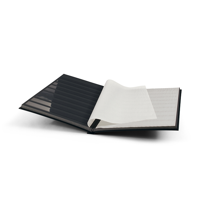 Stockbook BASIC, DIN A4, 32 black pages, non-padded cover, black
