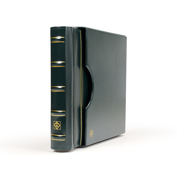 Turn-bar binder PERFECT DP, in classic design with slipcase, green