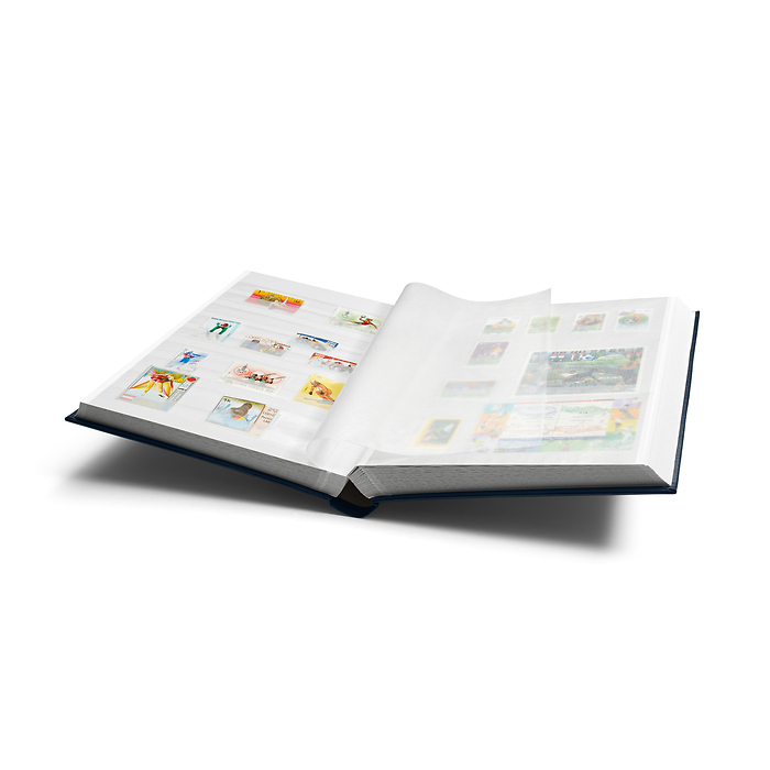 A4 Stock Book COMFORT, 64 white pages, padded cover, blue