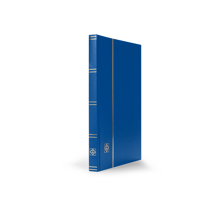 Stockbook BASIC, DIN A4, 32 black pages, non-padded cover, blue