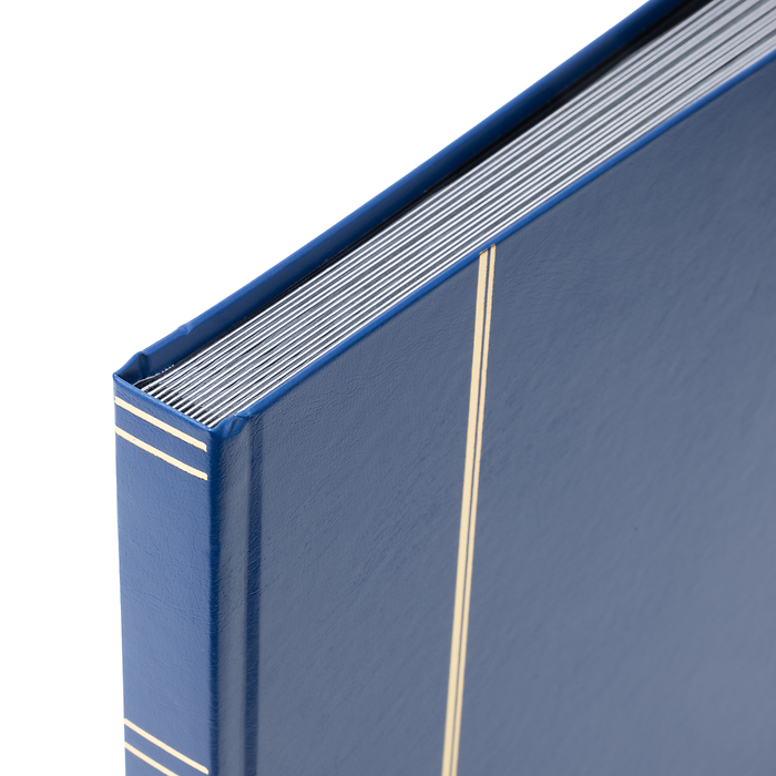 Stockbook BASIC, DIN A4, 32 black pages, non-padded cover, blue