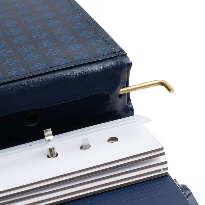 Turn-bar Binder PERFECT DP, classic design, 'HELVETIA' imprint incl. slipcase, blue