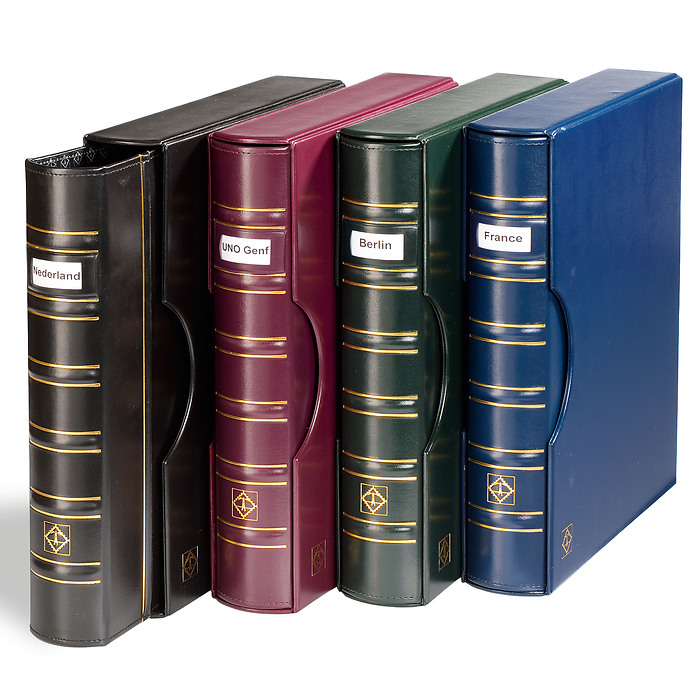 Ringbinder GRANDE, SIGNUM classic design with labelling fields, incl. slipcase, red