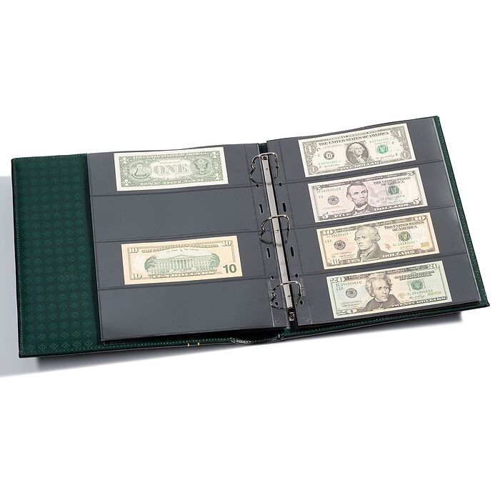 GRANDE Classic graded currency album Set 3-ring, green