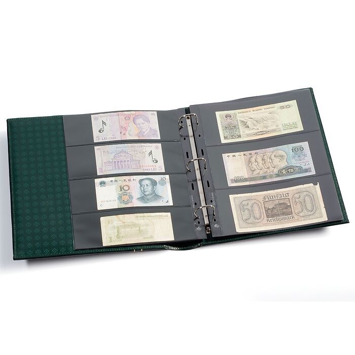 GRANDE Classic graded currency album Set 3-ring, green