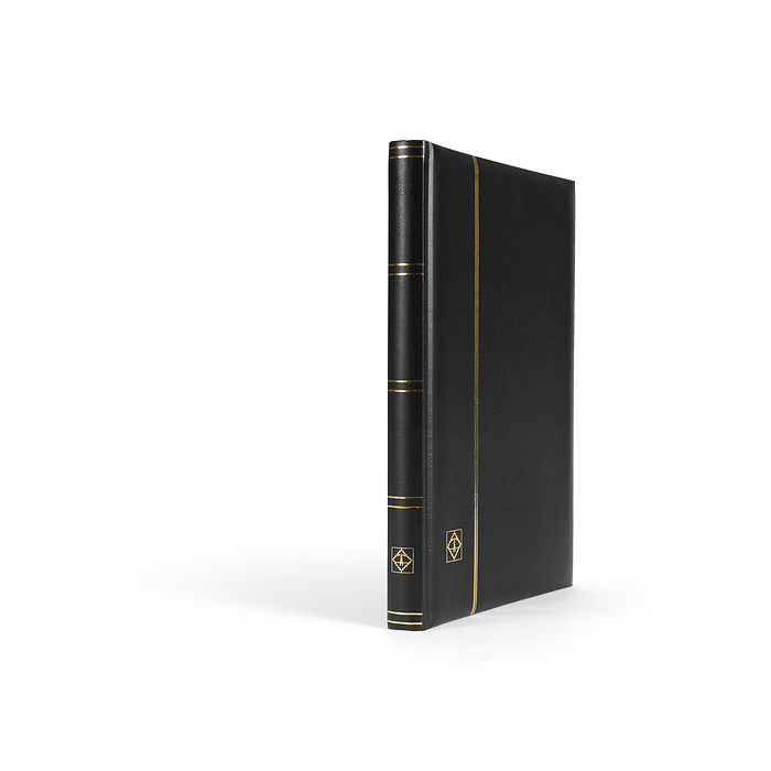 A4 Stock Book COMFORT, 32 black pages, padded cover, black