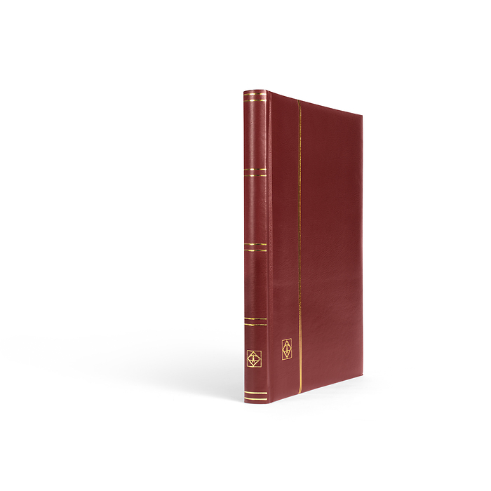 A4 Stock Book COMFORT, 32 black pages, padded cover, red