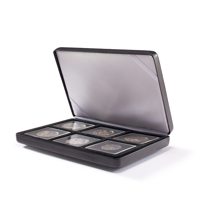 Single coin box NOBILE, for 6QUADRUM, 50x50 mm, black