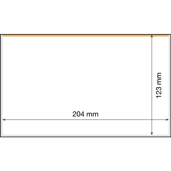 Banknote-sleeves, BASIC 204, 204 x 123 mm, pack of 50