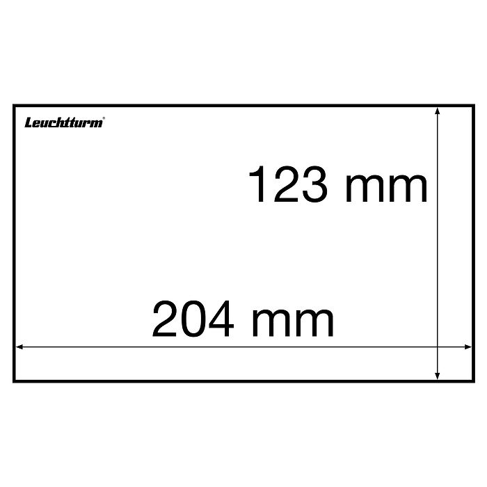 Banknote-sleeves, BASIC 204, 204 x 123 mm, pack of 50