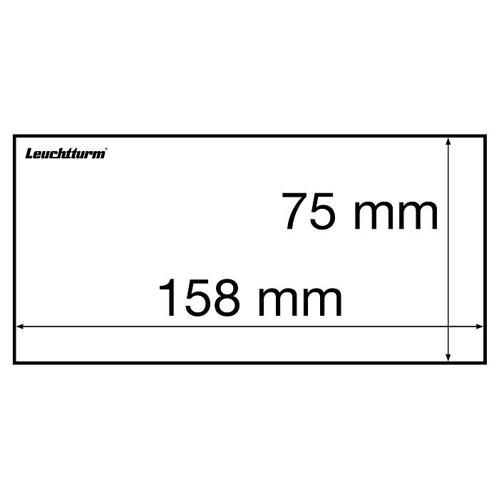 Banknote sleeves, BASIC 158, 158 x 75 mm, pack of 50