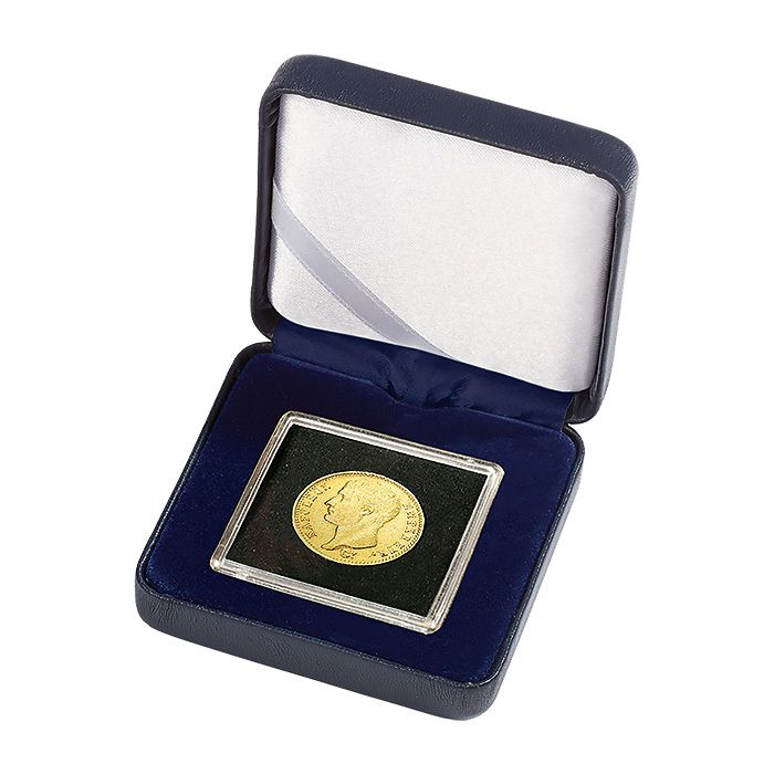 Single coin box NOBILE, for 1  QUADRUM, 50x50 mm, blue
