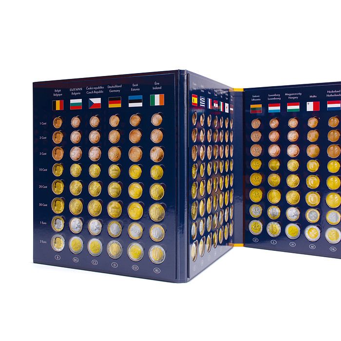 PRESSO Euro Coin Collection coin album, for 26 complete euro coin sets