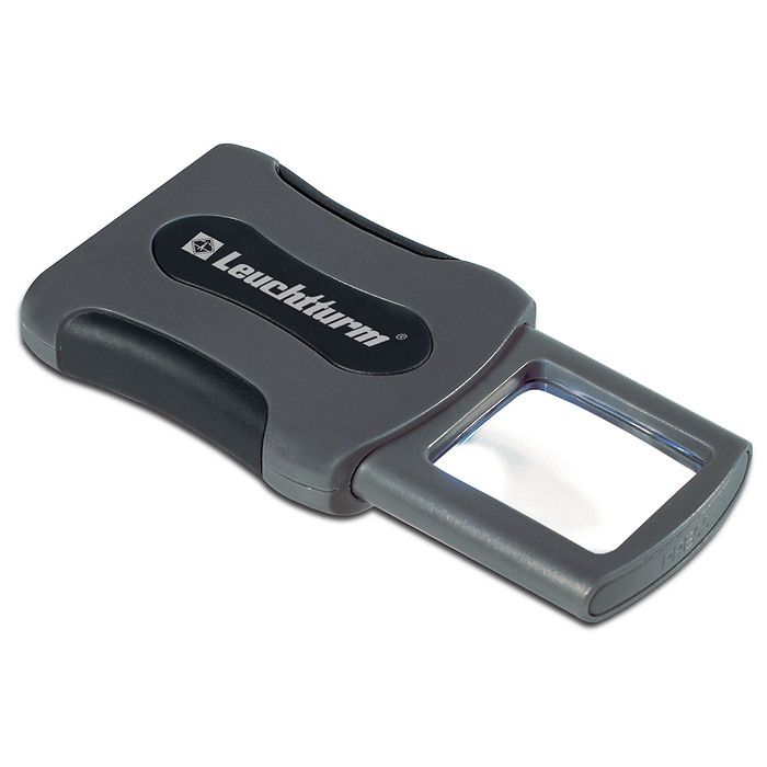 CLIP pocket magnifier with 3x magnification and LED