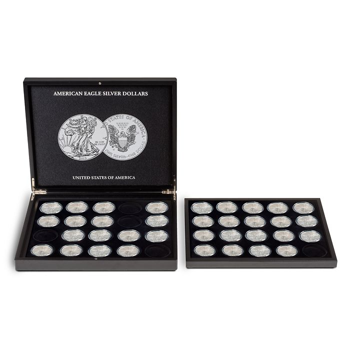Coins Quality Gift American Silver Eagle Premium Black Presentation Case 20 1oz 