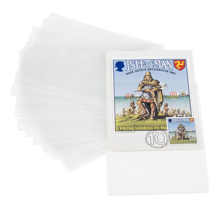 Protective sleeves for postcards up to 150 x 107 mm, PP, pack of 200
