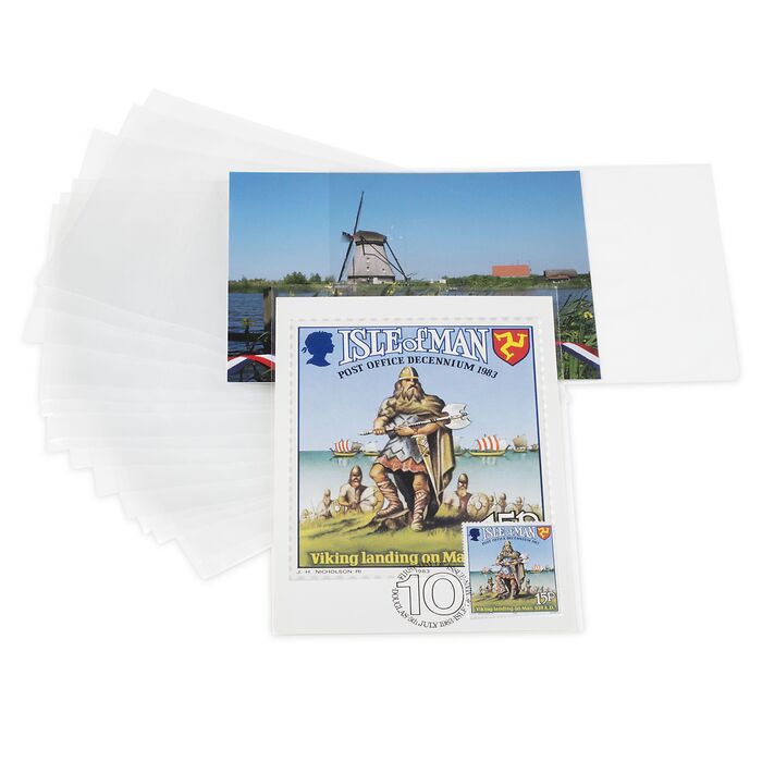 Protective sleeves for postcards up to 150 x 107 mm, PP, pack of 200