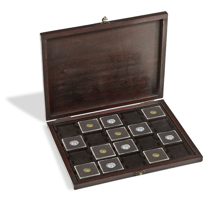 Genuine wood coin case RUSTIKA for 20 QUADRUM capsules