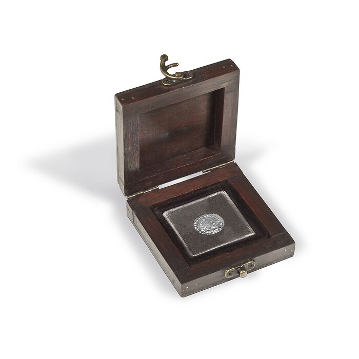 Genuine wood coin case RUSTIKA for 1 QUADRUM capsule
