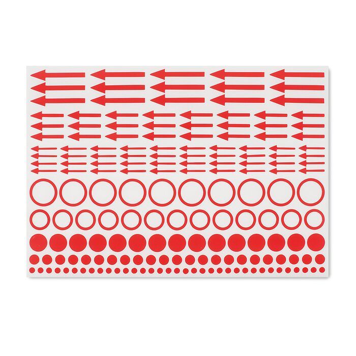 Marking stickers incl. dots, circles and arrows, pack of 10