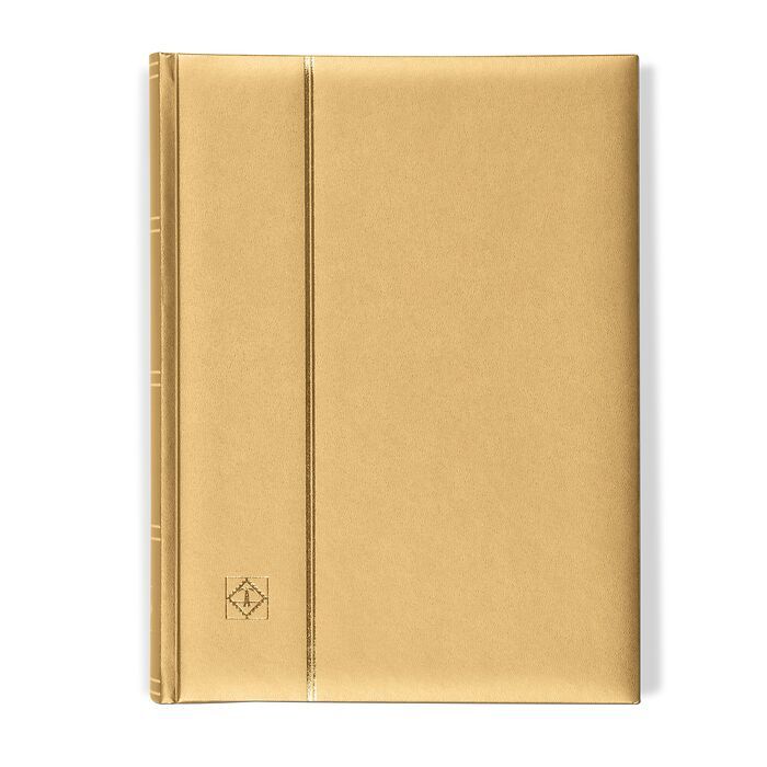 Stockbook COMFORT, Din A4, 64 black pages, padded cover, gold