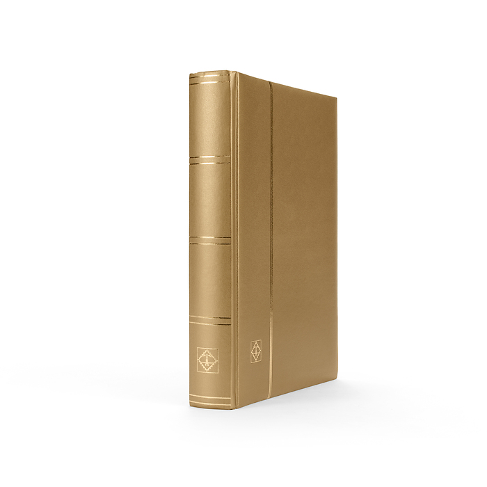 Stockbook COMFORT, Din A4, 64 black pages, padded cover, gold