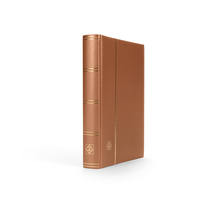 Stockbook COMFORT, Din A4, 64 black pages, padded cover, bronze