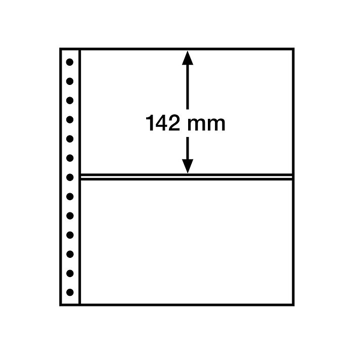 LIGHTHOUSE R-sheets, 2-way division, clear, pack of 5