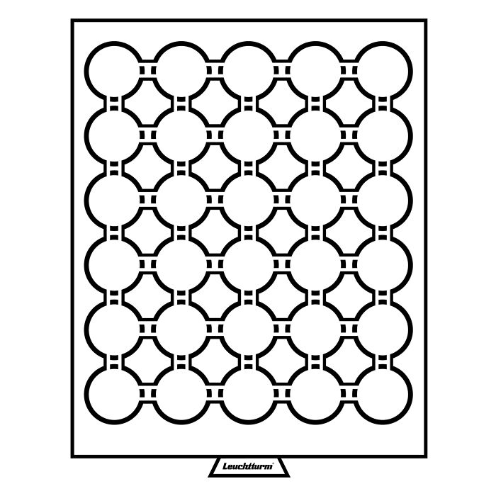 Coin box with 30 compartments for CAPSPI 26, smoke colored with black drawer