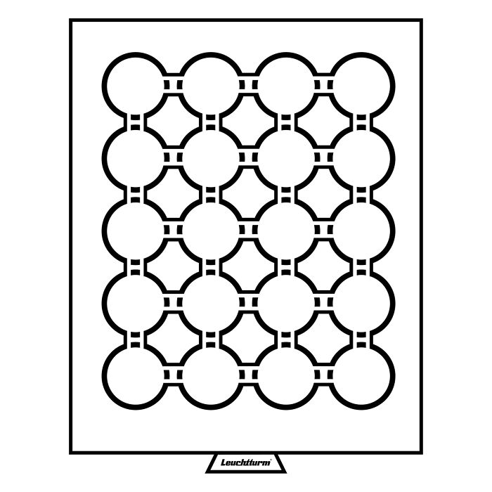 Coin box with 20 compartments for CAPSPI 39, smoke colored with black drawer