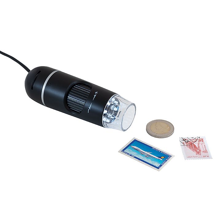 USB digital microscope DM6, features a 10x to 300x magnification