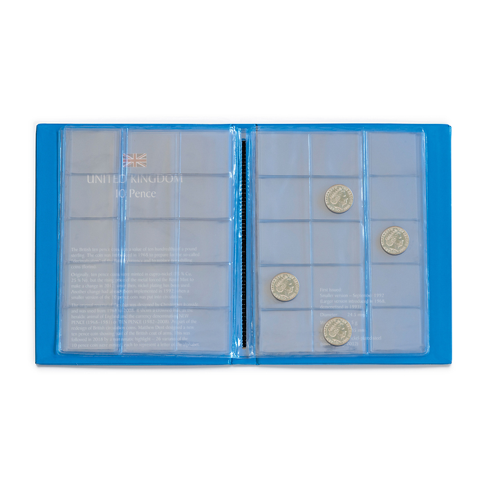 Pocket album KASKADE UK for 10 Pence with 4 sheets