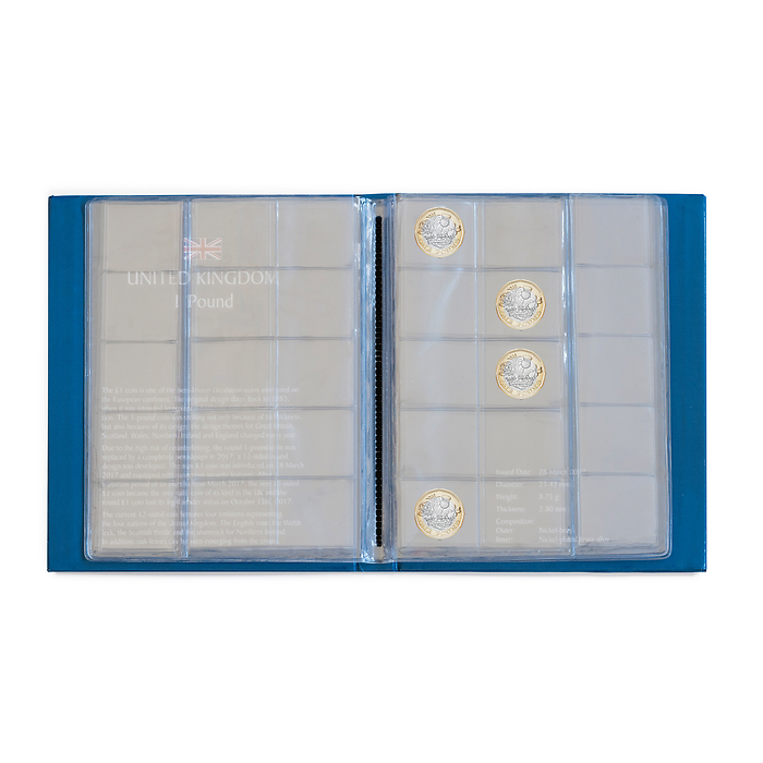 Pocket album KASKADE UK for 1 Pound with 4 permanently bound sheets