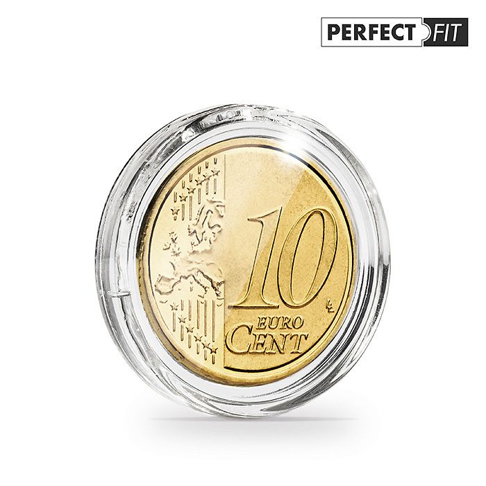 ULTRA coin capsules Perfect Fit for 10 Euro-Cent (19,75 mm), pack of 10