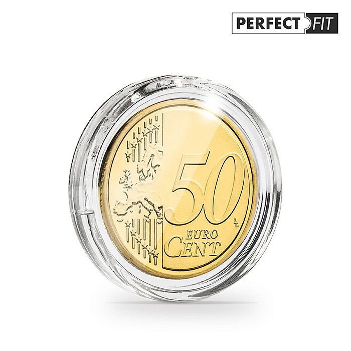ULTRA coin capsules Perfect Fit for 50 Euro-Cent (24,25 mm), pack of 10