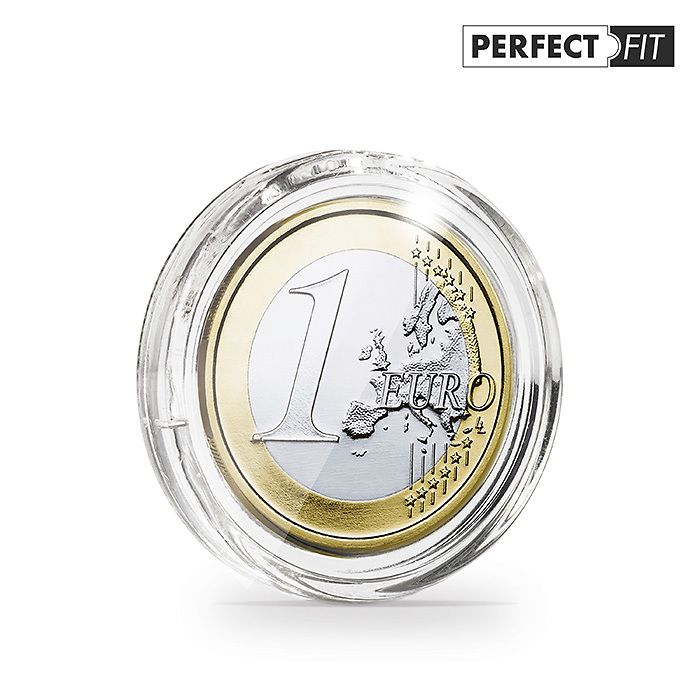 ULTRA coin capsules Perfect Fit for 1 Euro (23,25 mm), pack  of 10