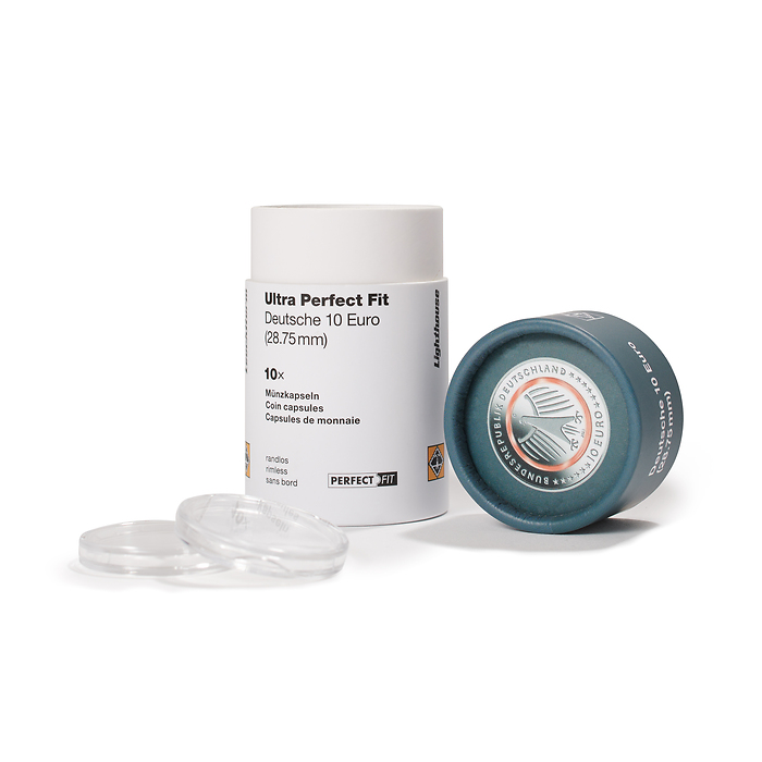 ULTRA coin capsules Perfect Fit for german 10 Euro (28,75 mm), pack of 10