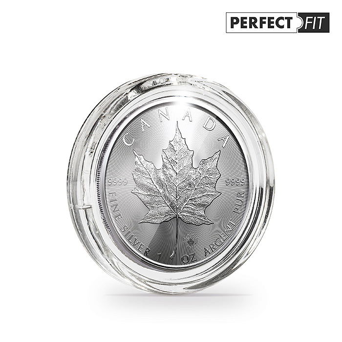 Ultra coin capsules Perfect Fit for 1 oz. Maple Leaf Silver (38,00 mm), pack of 100