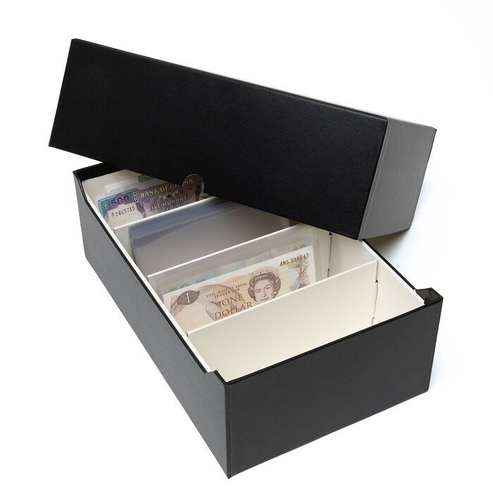 LOGIK archive box for 500 banknotes, black