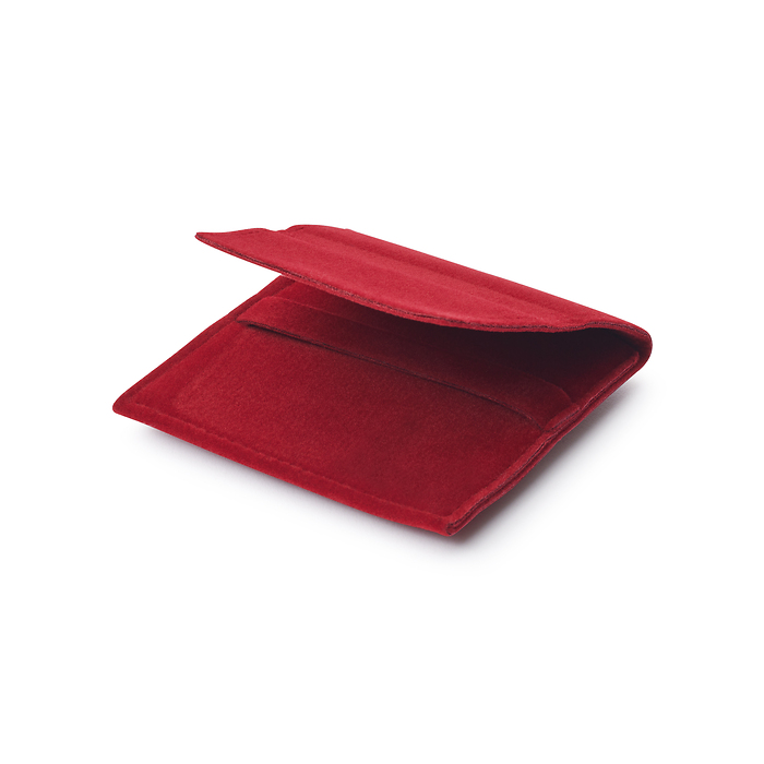 Premium Coin Pocket for one coin with or without capsule up to 50 mm, red