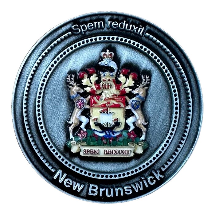 Limited Edition Collectors Coin for New Brunswick in NOBILE coin box